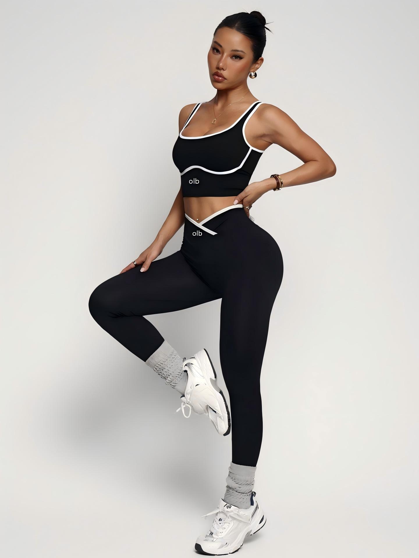 Sports Bra Racerback - 2-piece new sports bra vest pants