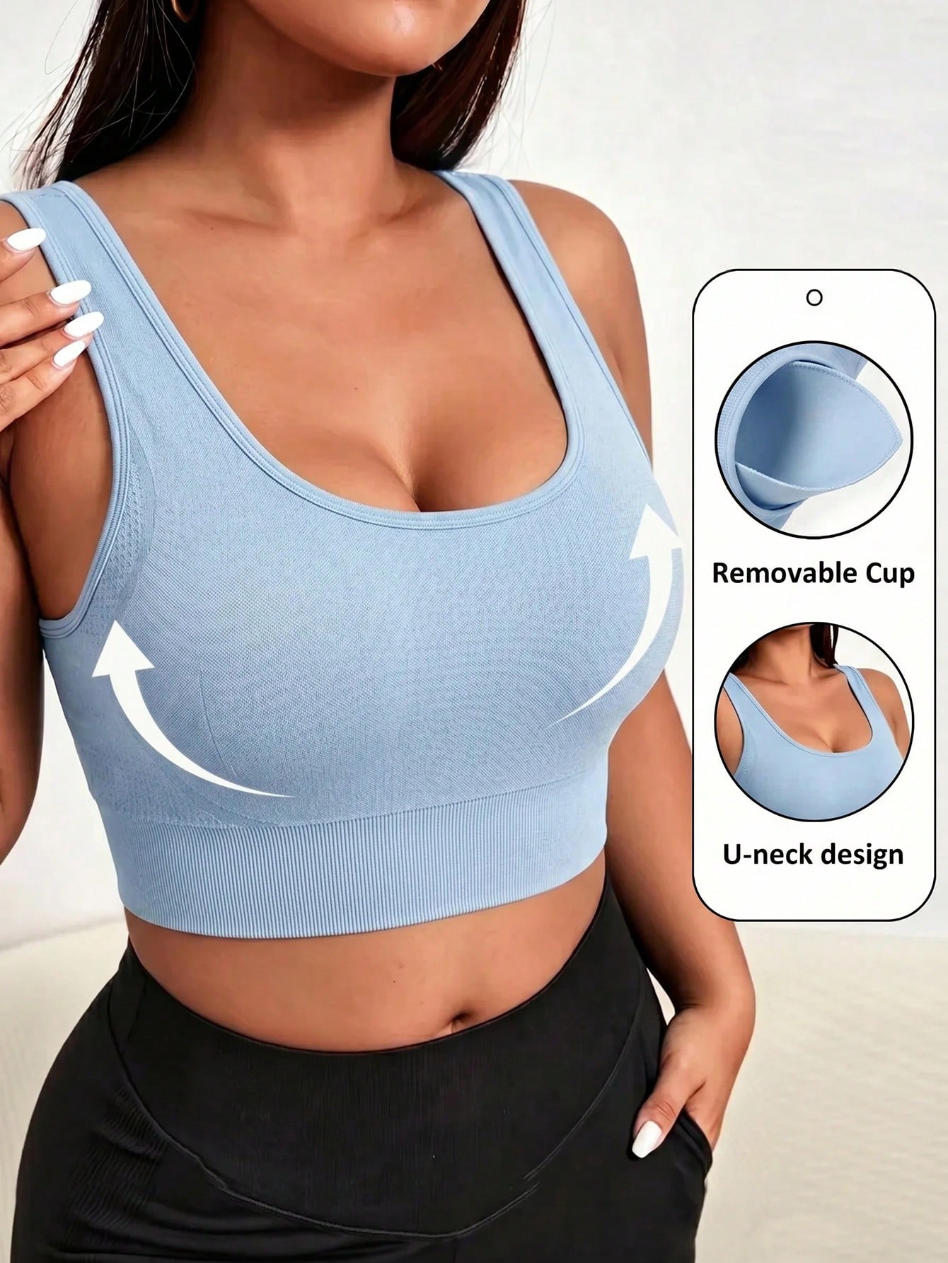 Sports Bra Racerback - Plus Size Seamless Sports Bra for