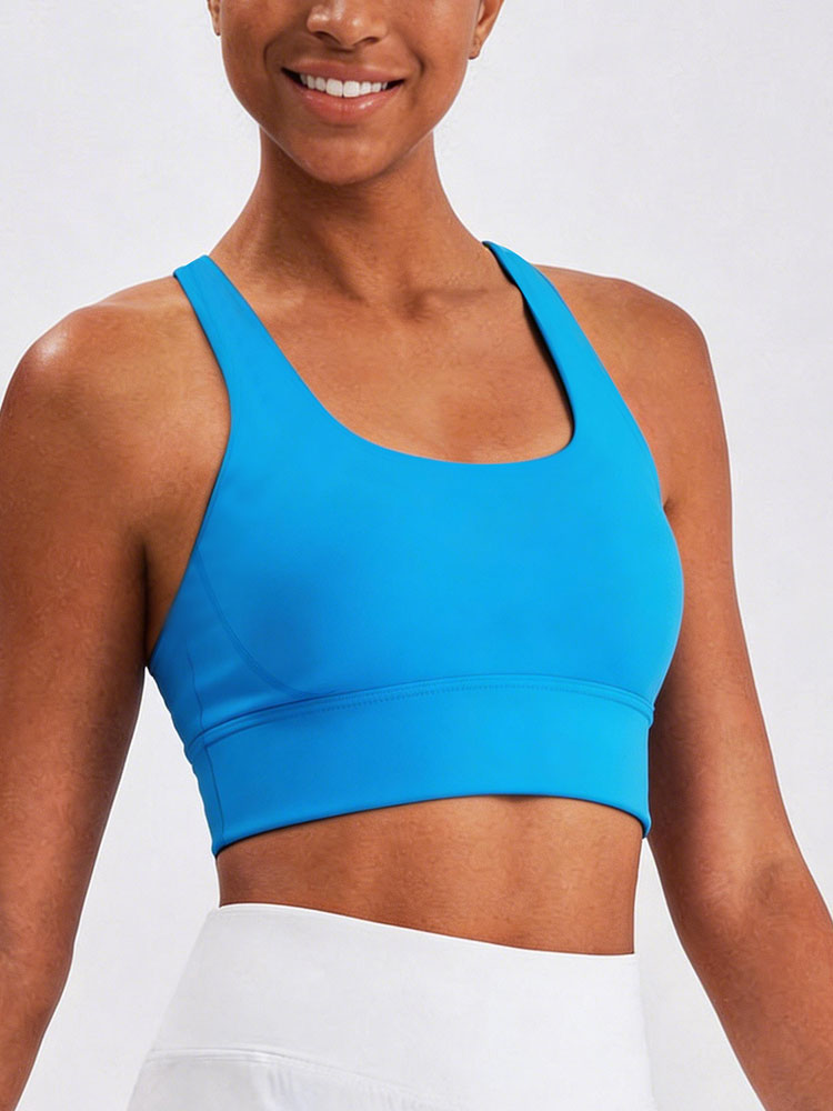 New Women's Solid Color High I - огляд і ціна Sports Bra Racerback