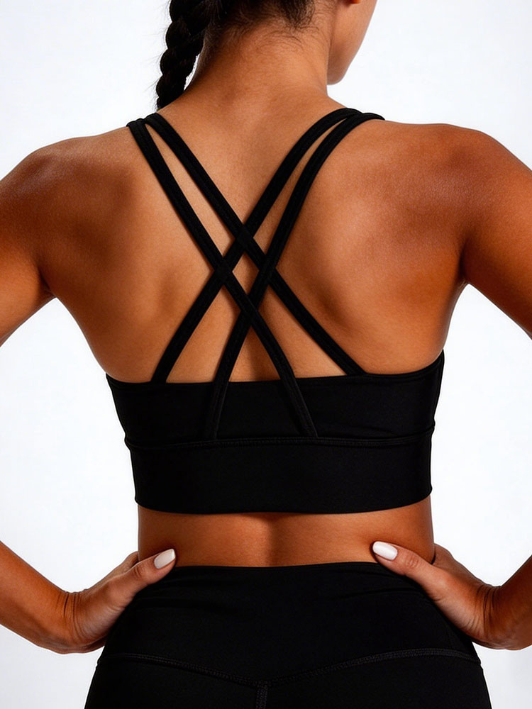 New Women's Solid Color High I - огляд і ціна Sports Bra Racerback