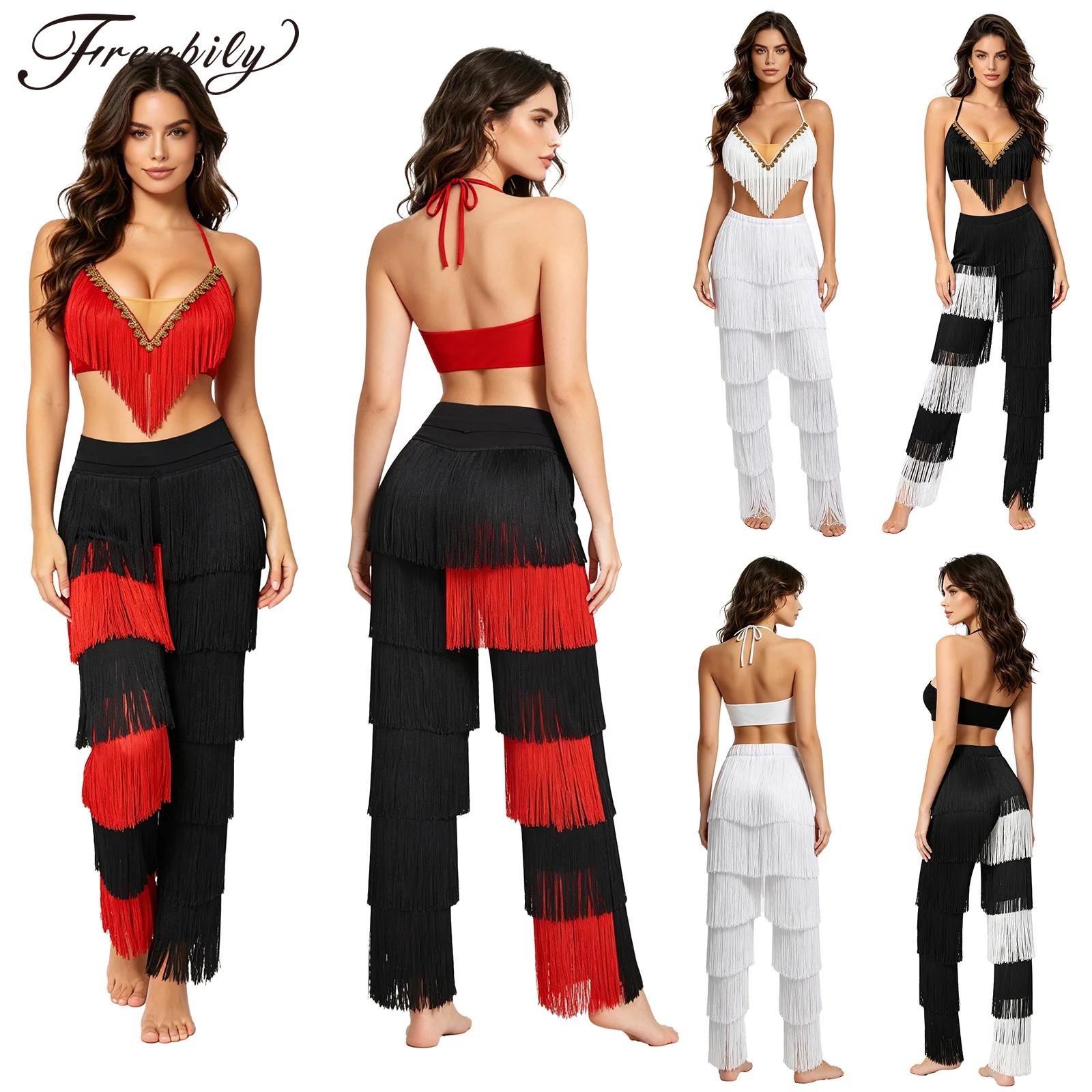 Women 2pcs Tassel Latin Dance  - огляд і ціна Lace Bralette Set